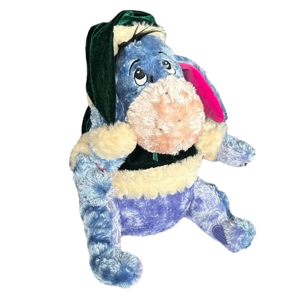 Disney Store 12" Super soft Eeyore Christmas Clothes Plush From Winnie The Pooh